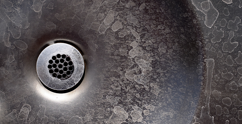 Scale Staining on a Drain